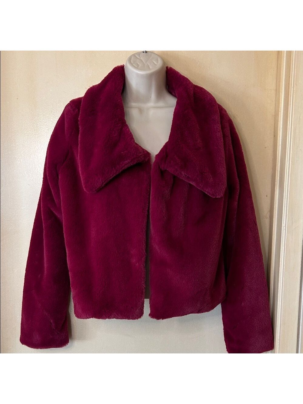 Candie's Rich Raspberry Teddy Jacket size M